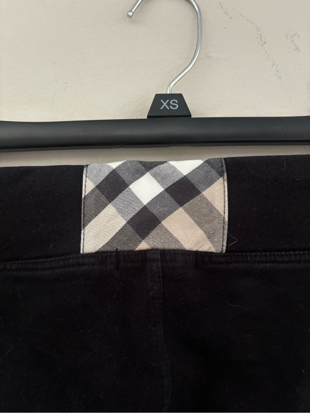 Burberry Sweats Black Pants with Signature Check Waistband - Picture 2 of 5